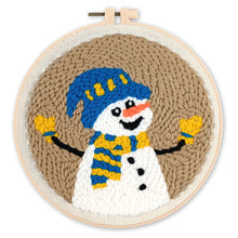 Carica l'immagine nel visualizzatore di Gallery, Punch Needle Pupazzo di neve felice