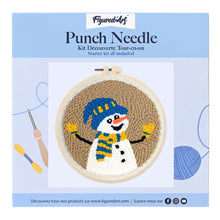 Carica l'immagine nel visualizzatore di Gallery, Punch Needle Kit Pupazzo di neve felice
