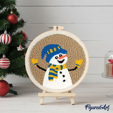 Carica l'immagine nel visualizzatore di Gallery, Punch Needle Kit Pupazzo di neve felice