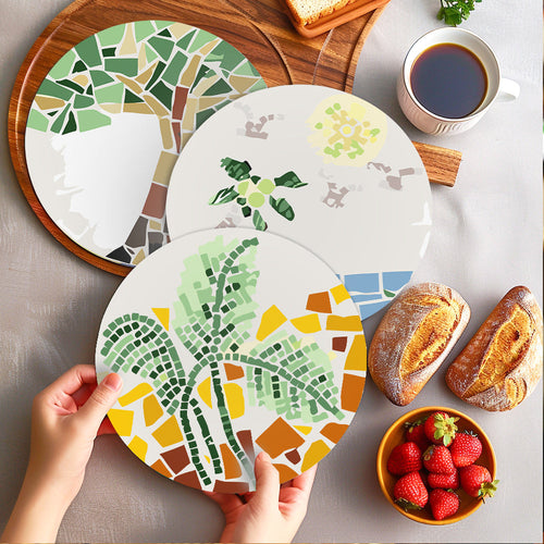 Dipingere con i numeri Set di Sottopiatti 20 cm (6 pezzi) - Botanica e Natura