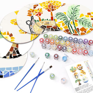 Set di 6 Tovagliette da Dipingere con i numeri (20cm diametro) - Botanica e Natura