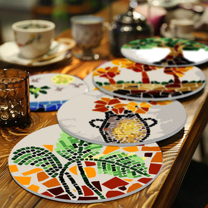 Set di 6 Tovagliette da Dipingere con i numeri (20cm diametro) - Botanica e Natura