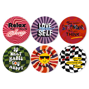 Set di 6 Tovagliette da Dipingere con i numeri (20cm diametro) - Frasi Motivazionali
