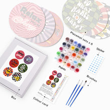 Carica l&#39;immagine nel visualizzatore di Gallery, Set di 6 Tovagliette da Dipingere con i numeri (20cm diametro) - Frasi Motivazionali