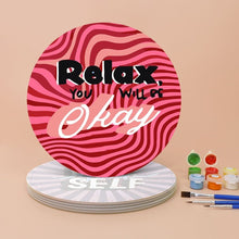 Carica l'immagine nel visualizzatore di Gallery, Set di 6 Tovagliette da Dipingere con i numeri (20cm diametro) - Frasi Motivazionali