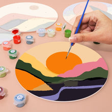 Carica l'immagine nel visualizzatore di Gallery, Set di 6 Tovagliette da Dipingere con i numeri (20cm diametro) - Montagna Astratta Moderna