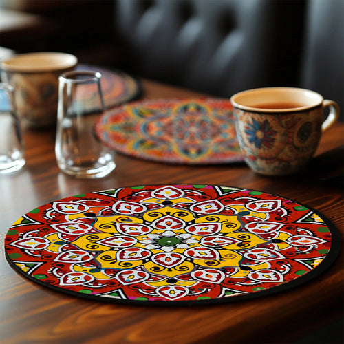 Dipingere con i numeri Set da Tavola 20 cm (6 pezzi) - Mandala Bohème Rotondo