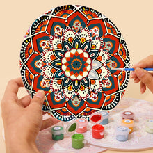 Carica l&#39;immagine nel visualizzatore di Gallery, Set di 6 Tovagliette da Dipingere con i numeri (20cm diametro) -  Mandala Bohème Rotondo