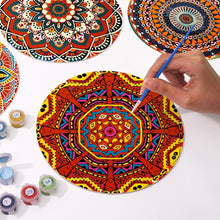 Carica l&#39;immagine nel visualizzatore di Gallery, Set di 6 Tovagliette da Dipingere con i numeri (20cm diametro) -  Mandala Bohème Rotondo
