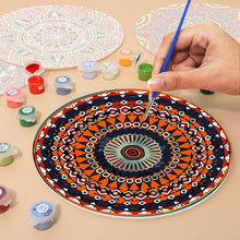 Carica l&#39;immagine nel visualizzatore di Gallery, Set di 6 Tovagliette da Dipingere con i numeri (20cm diametro) -  Mandala Bohème Rotondo