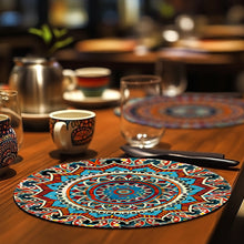 Carica l&#39;immagine nel visualizzatore di Gallery, Set di 6 Tovagliette da Dipingere con i numeri (20cm diametro) -  Mandala Bohème Rotondo