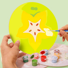 Carica l&#39;immagine nel visualizzatore di Gallery, Set di 6 Tovagliette da Dipingere con i numeri (20cm diametro) - Fette di Frutta Colorate