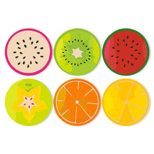 Carica l&#39;immagine nel visualizzatore di Gallery, Set di 6 Tovagliette da Dipingere con i numeri (20cm diametro) - Fette di Frutta Colorate