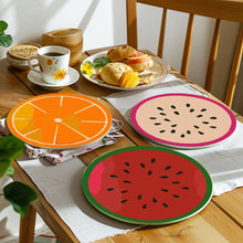 Carica l'immagine nel visualizzatore di Gallery, Set di 6 Tovagliette da Dipingere con i numeri (20cm diametro) - Fette di Frutta Colorate