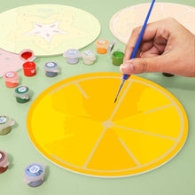 Carica l'immagine nel visualizzatore di Gallery, Set di 6 Tovagliette da Dipingere con i numeri (20cm diametro) - Fette di Frutta Colorate