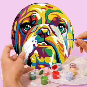Set di 6 Tovagliette da Dipingere con i numeri (20cm diametro) - Animal Pop Art
