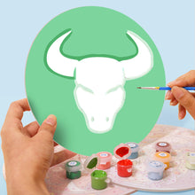 Carica l&#39;immagine nel visualizzatore di Gallery, Set di 12 Tovagliette da Dipingere con i numeri (20cm diametro) - Serie Segni Zodiacali 2