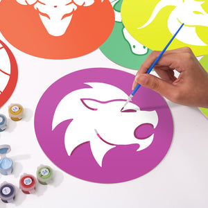Set di 12 Tovagliette da Dipingere con i numeri (20cm diametro) - Serie Segni Zodiacali 2