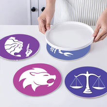 Carica l&#39;immagine nel visualizzatore di Gallery, Set di 12 Tovagliette da Dipingere con i numeri (20cm diametro) - Serie Segni Zodiacali 2