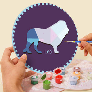 Set di 12 Tovagliette da Dipingere con i numeri (20cm diametro) - Serie Segni Zodiacali 3