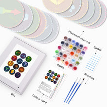 Carica l&#39;immagine nel visualizzatore di Gallery, Set di 12 Tovagliette da Dipingere con i numeri (20cm diametro) - Serie Segni Zodiacali 3