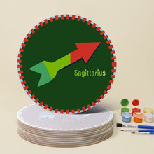 Carica l'immagine nel visualizzatore di Gallery, Set di 12 Tovagliette da Dipingere con i numeri (20cm diametro) - Serie Segni Zodiacali 3