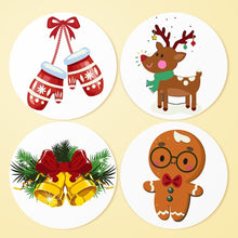 Carica l&#39;immagine nel visualizzatore di Gallery, Set di 4 Tovagliette da Dipingere con i numeri (20cm diametro) - Decorazioni di Natale 1 Figured&#39;Art