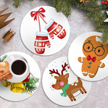 Carica l&#39;immagine nel visualizzatore di Gallery, Set di 4 Tovagliette da Dipingere con i numeri (20cm diametro) - Decorazioni di Natale 1
