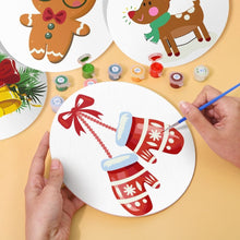 Carica l&#39;immagine nel visualizzatore di Gallery, Set di 4 Tovagliette da Dipingere con i numeri (20cm diametro) - Decorazioni di Natale 1