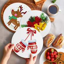 Carica l&#39;immagine nel visualizzatore di Gallery, Set di 4 Tovagliette da Dipingere con i numeri (20cm diametro) - Decorazioni di Natale 1