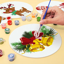 Carica l&#39;immagine nel visualizzatore di Gallery, Set di 4 Tovagliette da Dipingere con i numeri (20cm diametro) - Decorazioni di Natale 1