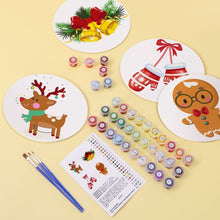 Carica l&#39;immagine nel visualizzatore di Gallery, Set di 4 Tovagliette da Dipingere con i numeri (20cm diametro) - Decorazioni di Natale 1
