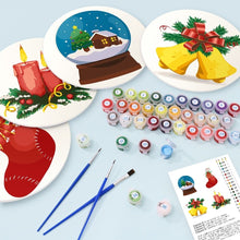 Carica l&#39;immagine nel visualizzatore di Gallery, Set di 4 Tovagliette da Dipingere con i numeri (20cm diametro) - Decorazioni di Natale 2