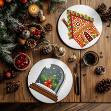 Carica l&#39;immagine nel visualizzatore di Gallery, Set di 4 Tovagliette da Dipingere con i numeri (20cm diametro) - Villaggio di Pan di Zenzero