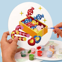 Carica l&#39;immagine nel visualizzatore di Gallery, Set di 4 Tovagliette da Dipingere con i numeri (20cm diametro) - Pupazzi di Neve