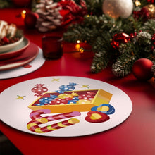 Carica l&#39;immagine nel visualizzatore di Gallery, Set di 4 Tovagliette da Dipingere con i numeri (20cm diametro) - Pupazzi di Neve