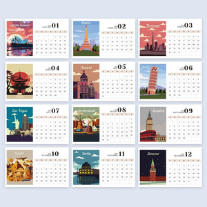 Calendario da Dipingere con i Numeri 2026 - Monumenti Famosi
