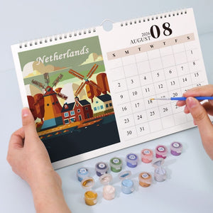 Calendario da Dipingere con i Numeri 2026 - Monumenti Famosi