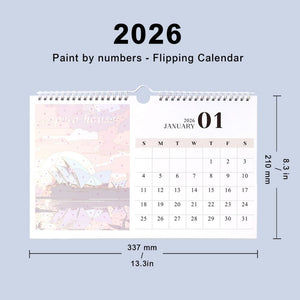 Calendario da Dipingere con i Numeri 2026 - Monumenti Famosi
