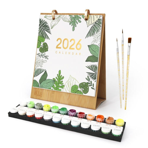 Calendario da Dipingere con i Numeri 2026 - Piante da Interno in Vaso Figured'Art