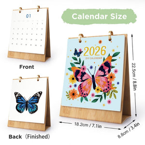 Calendario da Dipingere con i Numeri 2026 - Farfalle Colorate