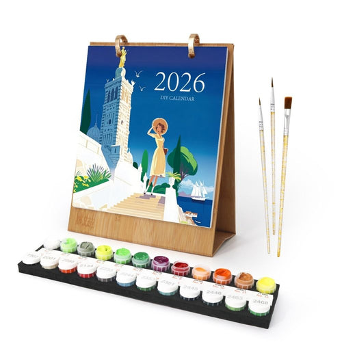 Calendario da Dipingere con i Numeri 2026 - Viaggi per il Mondo Figured'Art