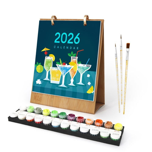 Calendario da Dipingere con i Numeri 2026 - Cocktail Classici Figured'Art