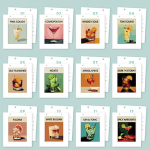 Calendario da Dipingere con i Numeri 2026 - Cocktail Classici