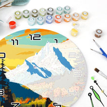 Carica l'immagine nel visualizzatore di Gallery, Orologio da Dipingere con i Numeri - Montagna al Tramonto
