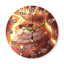 Carica l&#39;immagine nel visualizzatore di Gallery, Orologio da Dipingere con i Numeri - Gatto Reale