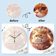 Carica l&#39;immagine nel visualizzatore di Gallery, Orologio da Dipingere con i Numeri - Gatto Reale