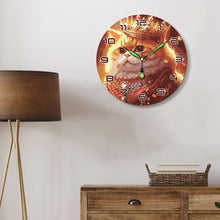 Carica l&#39;immagine nel visualizzatore di Gallery, Orologio da Dipingere con i Numeri - Gatto Reale