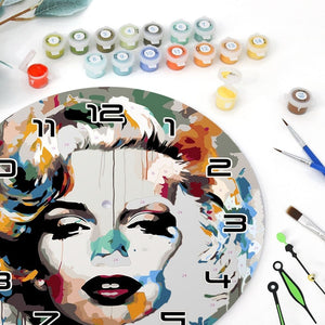 Orologio da Dipingere con i Numeri - Ritratto di Marilyn