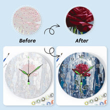 Carica l&#39;immagine nel visualizzatore di Gallery, Orologio da Dipingere con i Numeri - Rosa Incantata